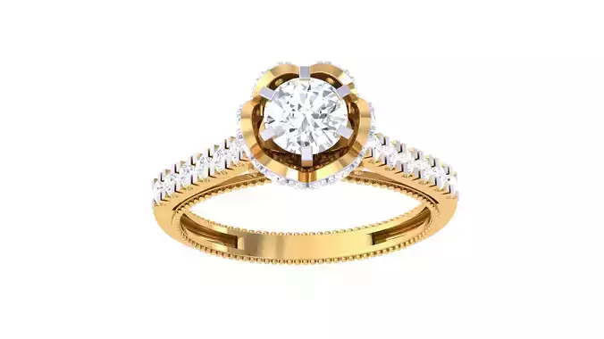 Women Wedding Engagement Ring 3dm STL OBJ FBX Renders Details