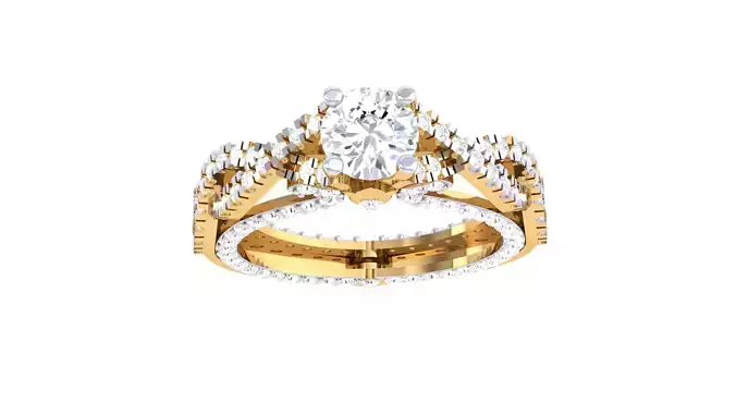Women Wedding Engagement Ring 3dm STL OBJ FBX Renders Details