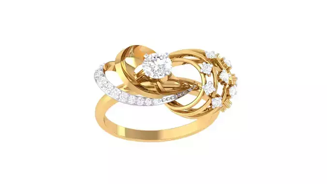 Women Wedding Engagement Ring 3dm STL OBJ FBX Renders Details