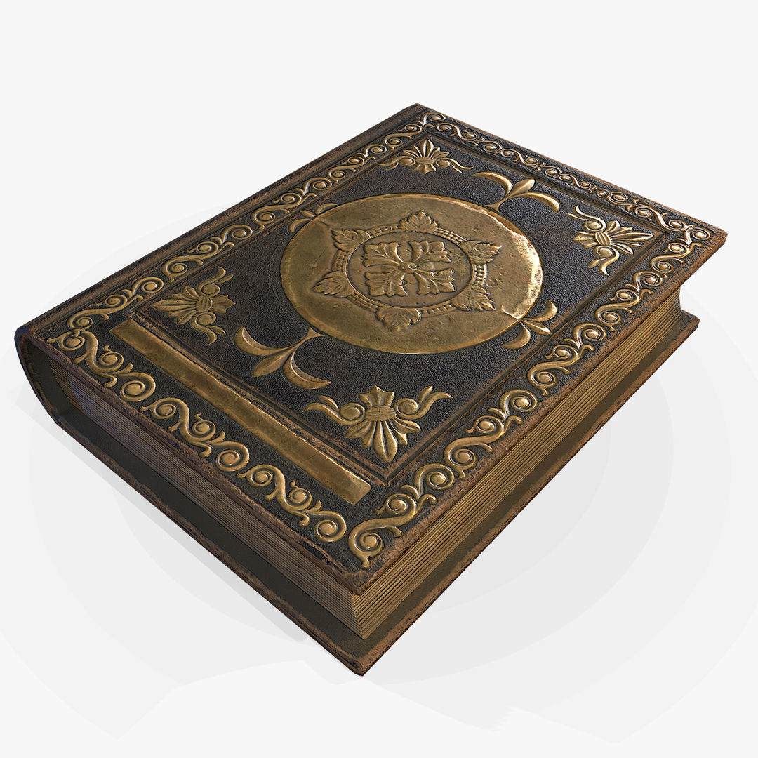 Old Book Low-poly 3D model_1