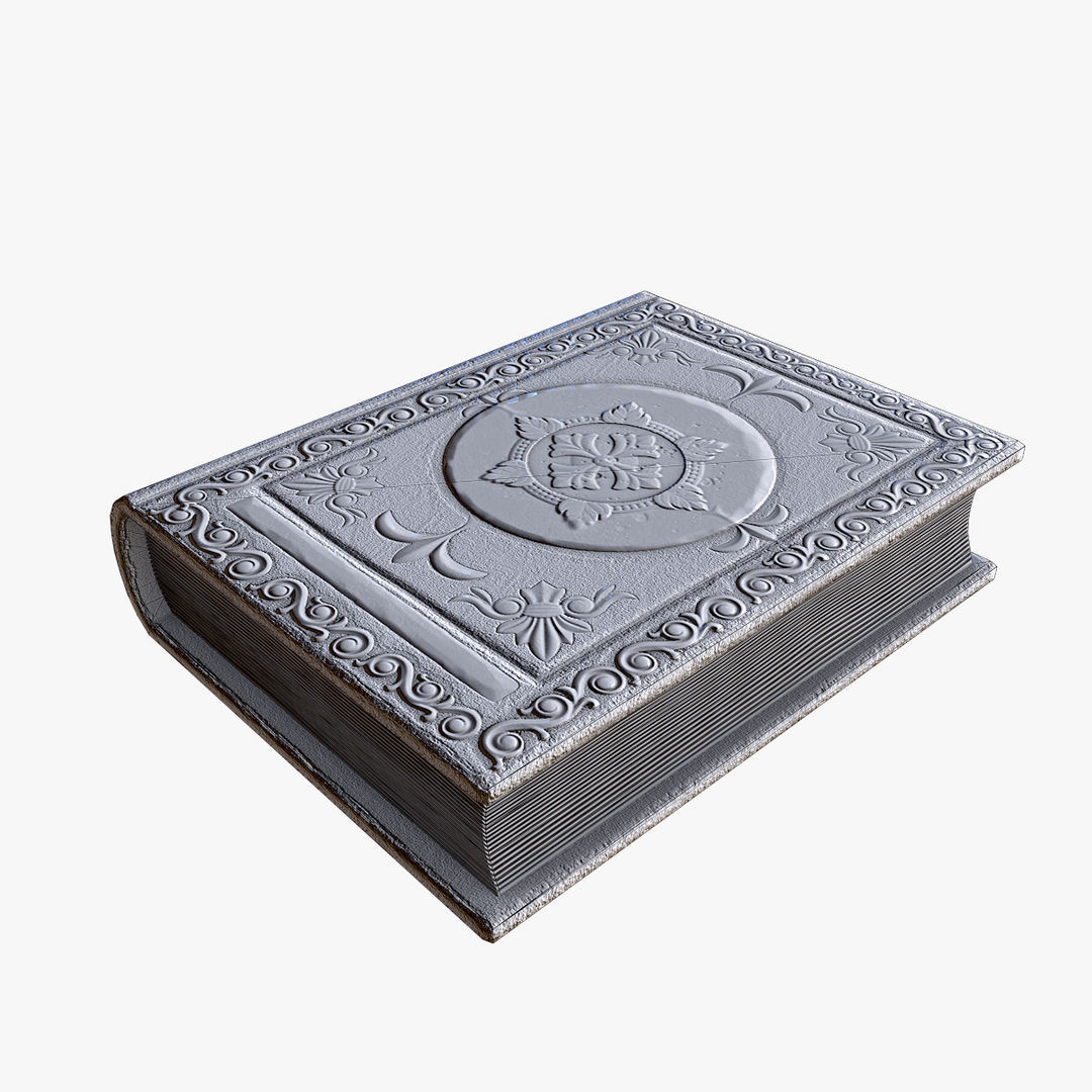 Old Book Low-poly 3D model_7