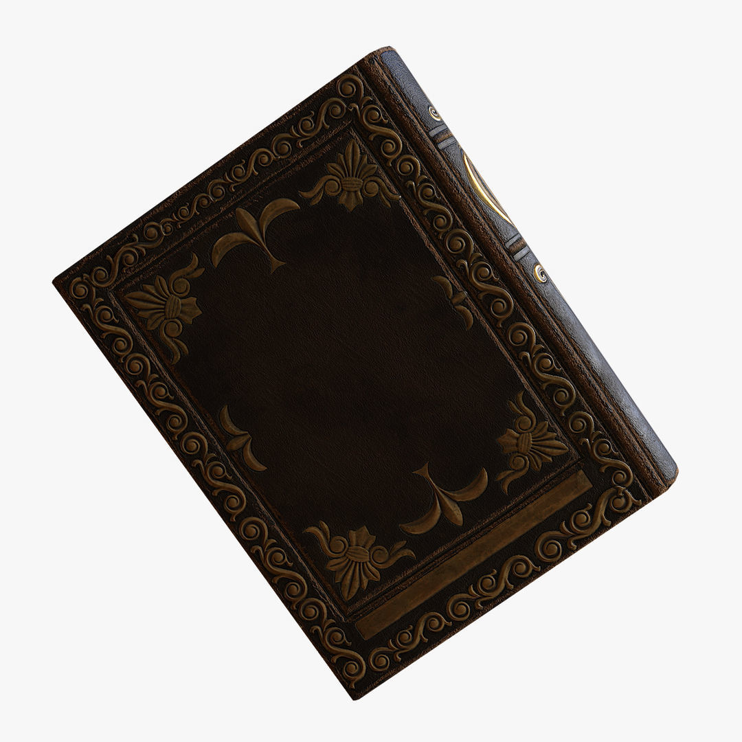 Old Book Low-poly 3D model_5