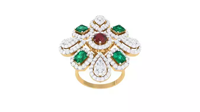 Women Wedding Engagement Ring 3dm STL OBJ FBX Renders Details