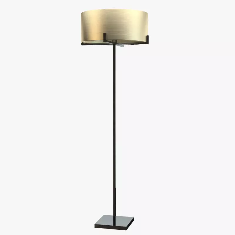 Porta Romana Cross Braced Floor Lamp 3D model_0
