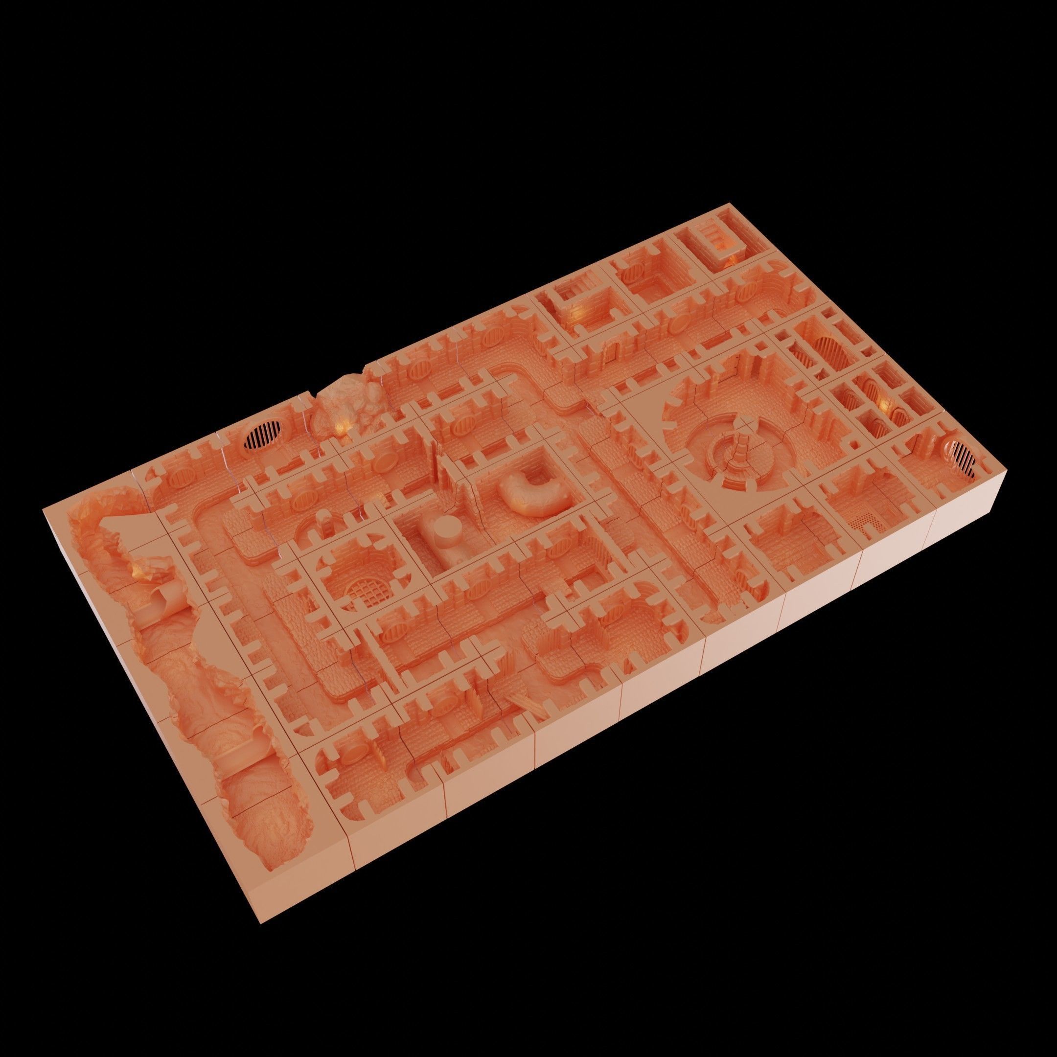 Modular Sewers  45 file Tabletop Terrain 28 MM 3D print model_5