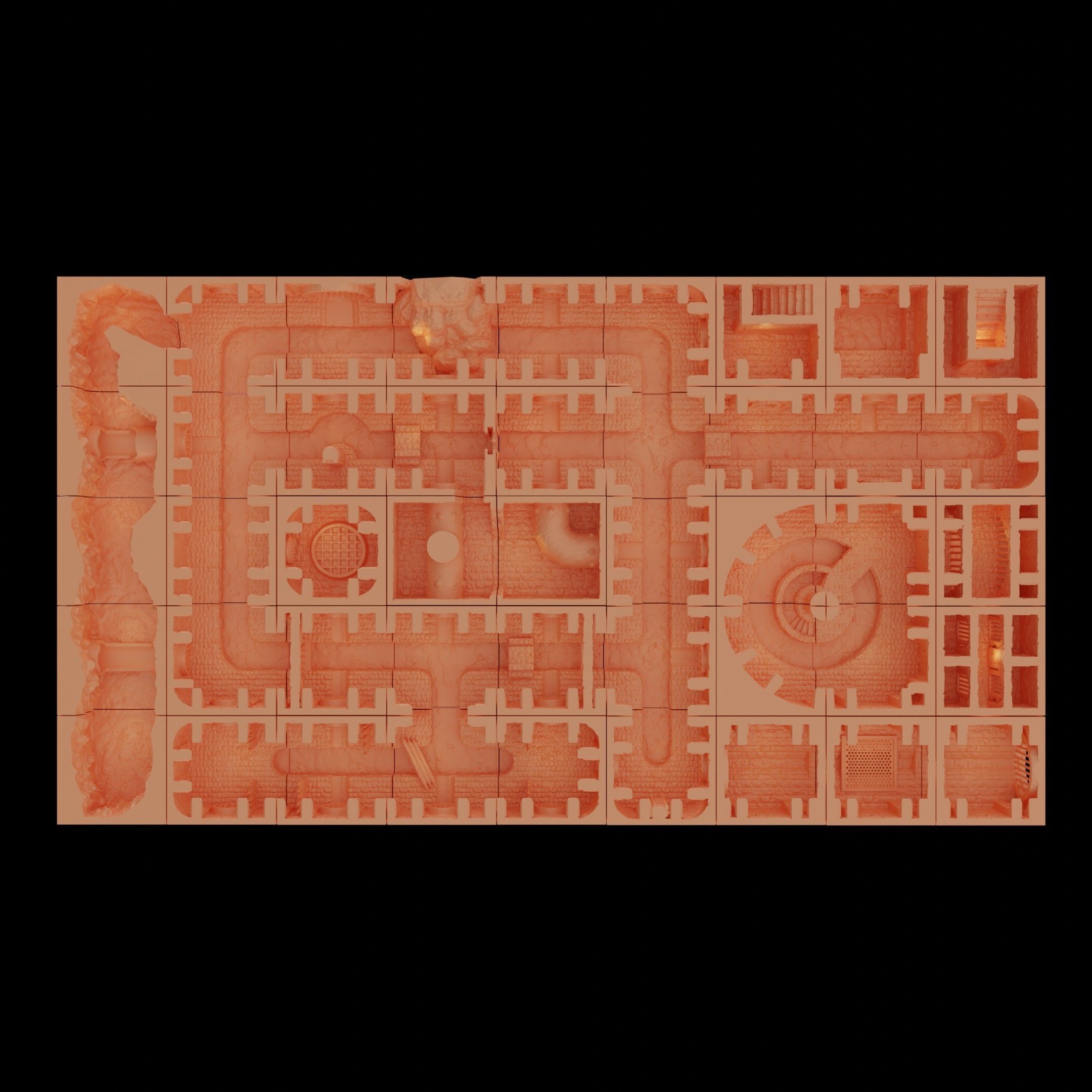 Modular Sewers  45 file Tabletop Terrain 28 MM 3D print model_9