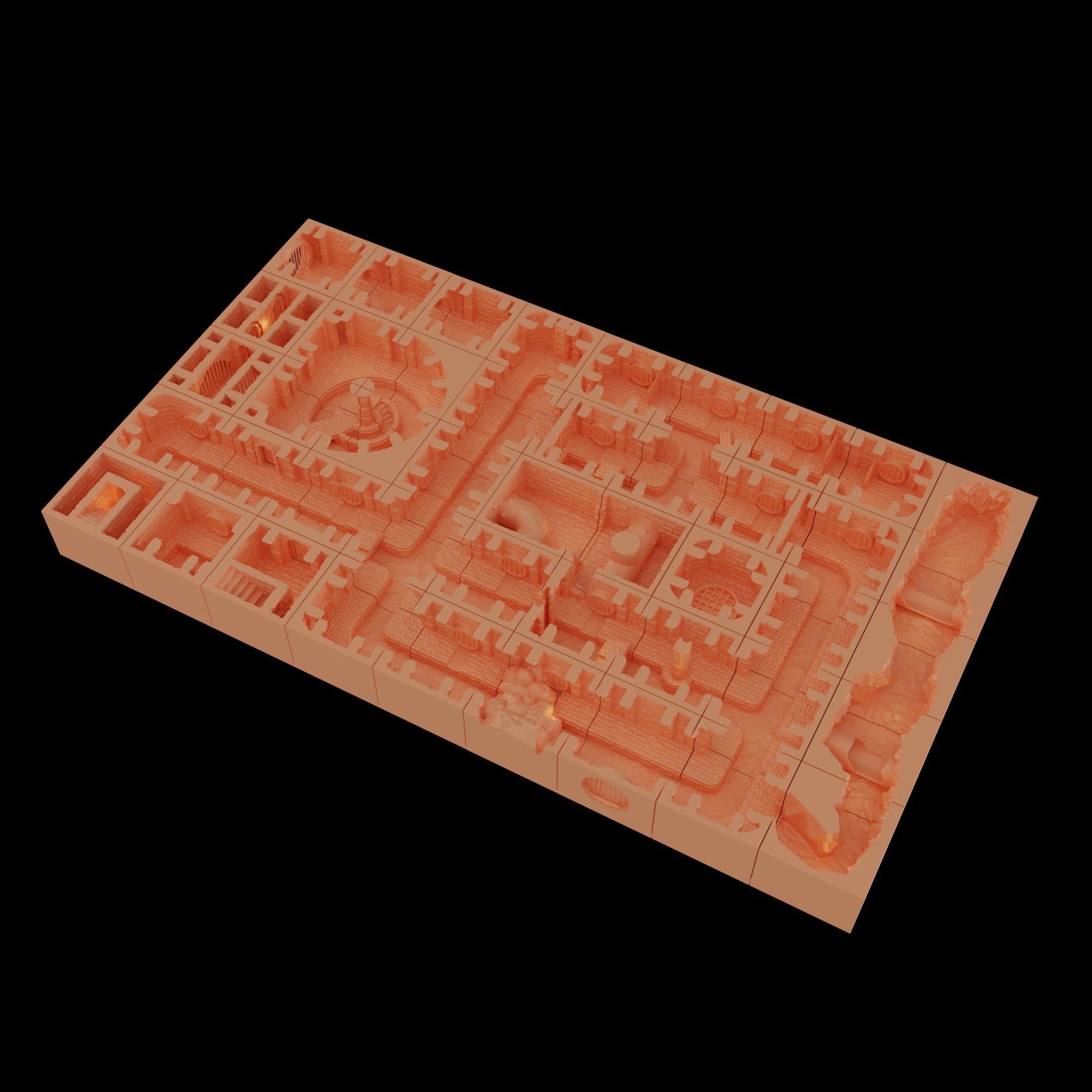 Modular Sewers  45 file Tabletop Terrain 28 MM 3D print model_1