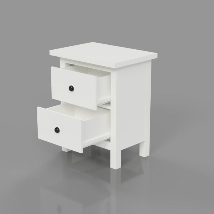 IKEA INSPIRED HEMNES 2 DRAWER CHEST 3D print model_1