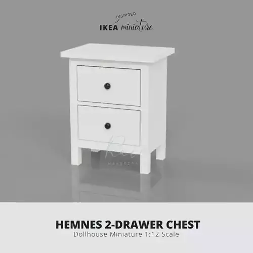 IKEA INSPIRED HEMNES 2 DRAWER CHEST