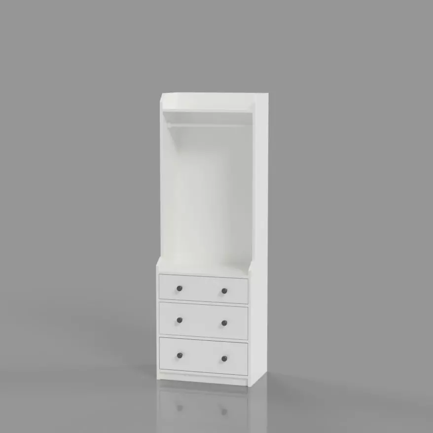 IKEA INSPIRED HAUGA WARDROBE MINIATURE 3D print model