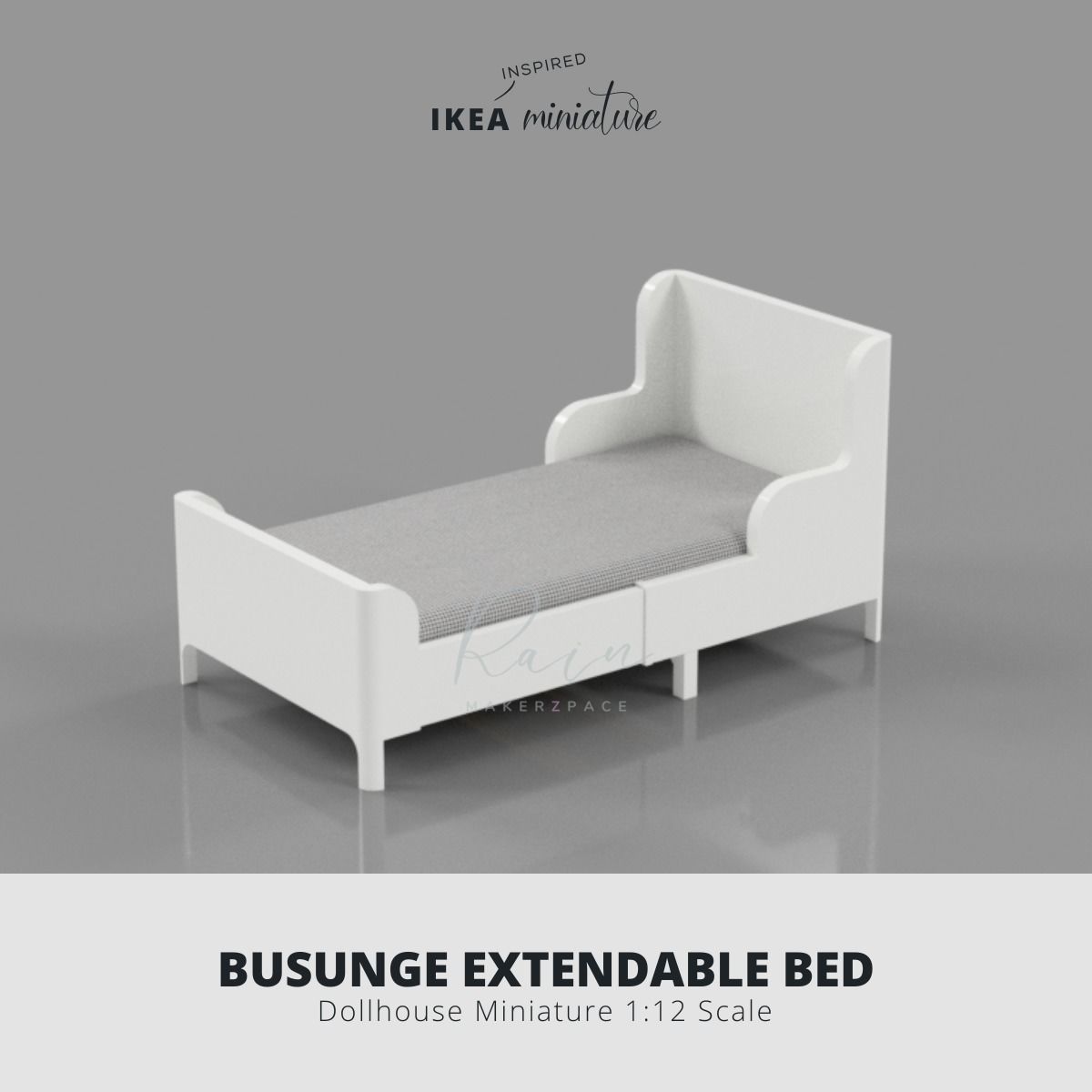 IKEA INSPIRED BUSUNGE EXTENDABLE BED 3D print model_1