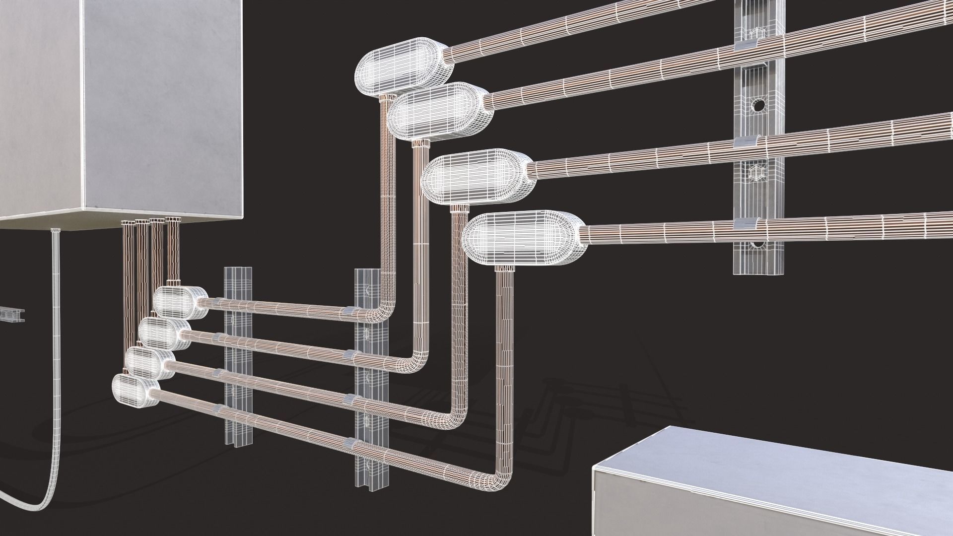 Electrical Wall box 3D model_6