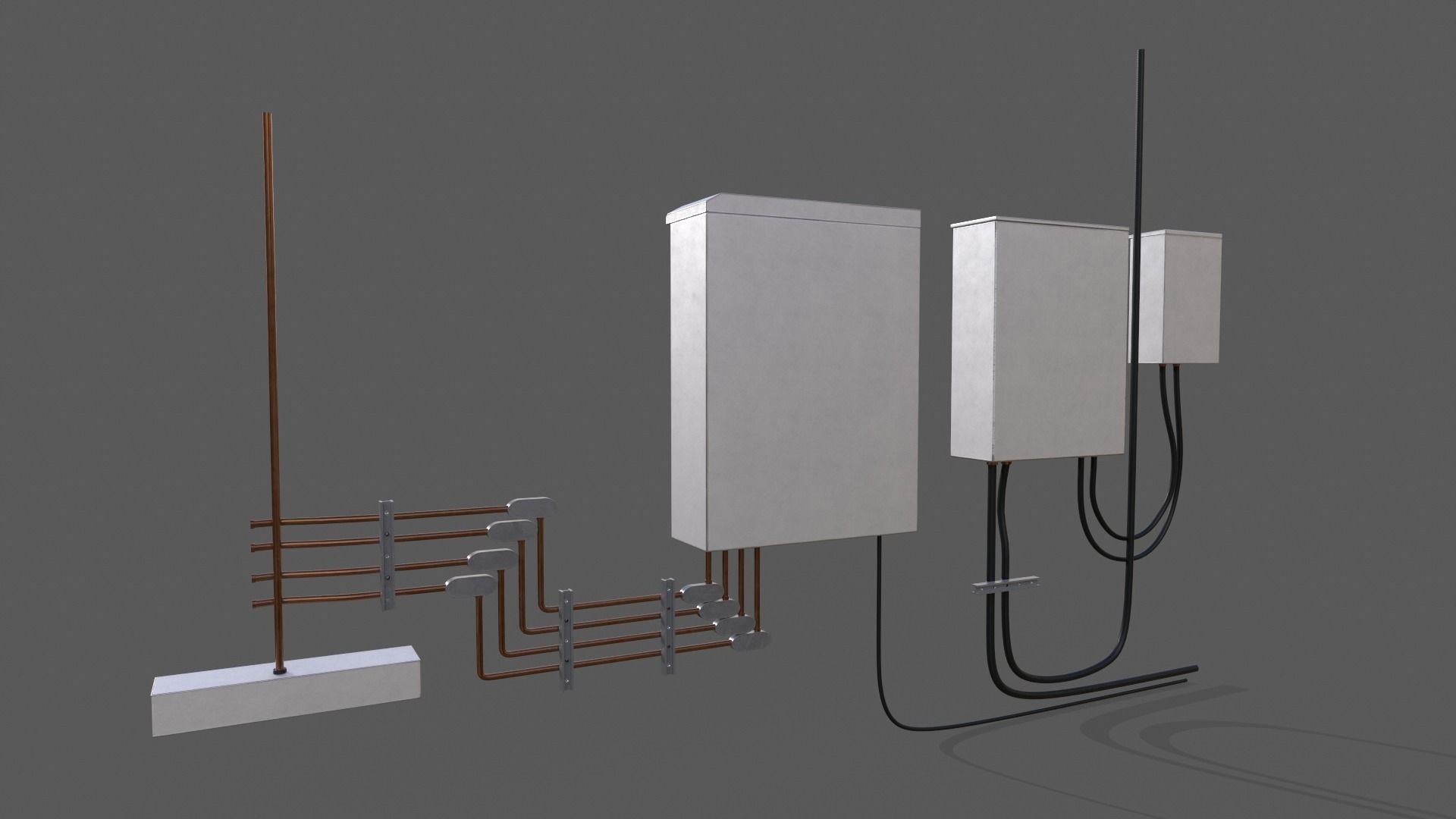 Electrical Wall box 3D model_3
