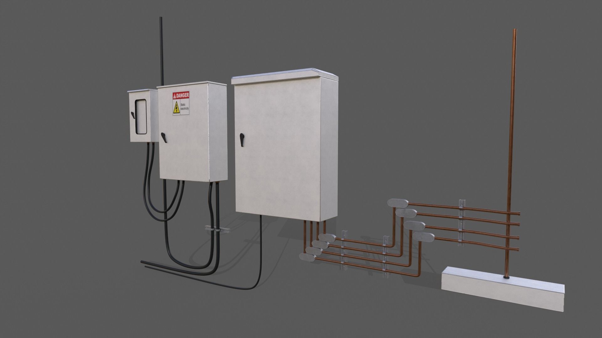 Electrical Wall box 3D model_2
