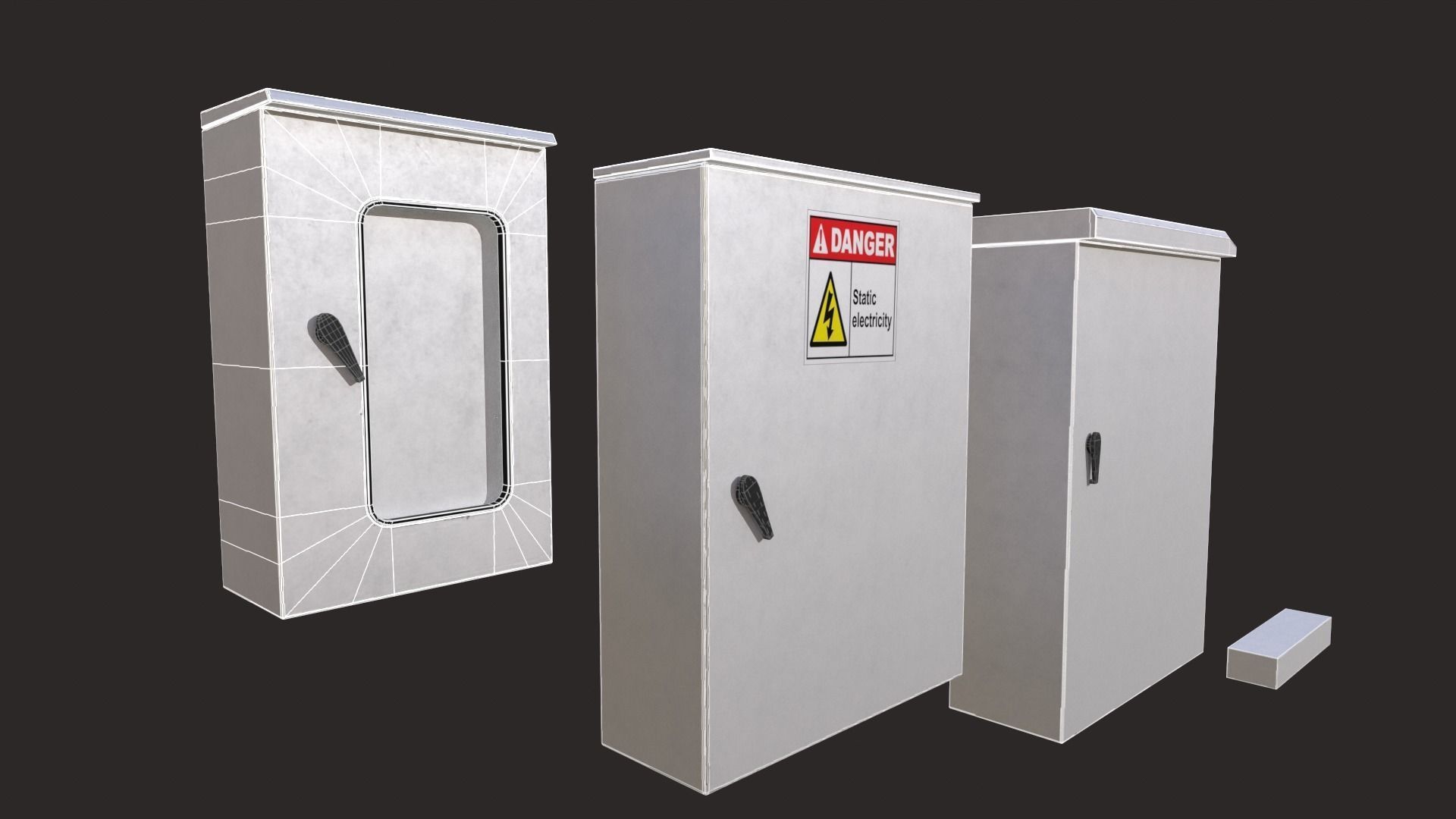 Electrical Wall box 3D model_7