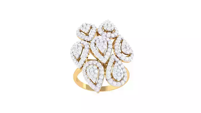 Women Wedding Engagement Ring 3dm STL OBJ FBX Renders Details