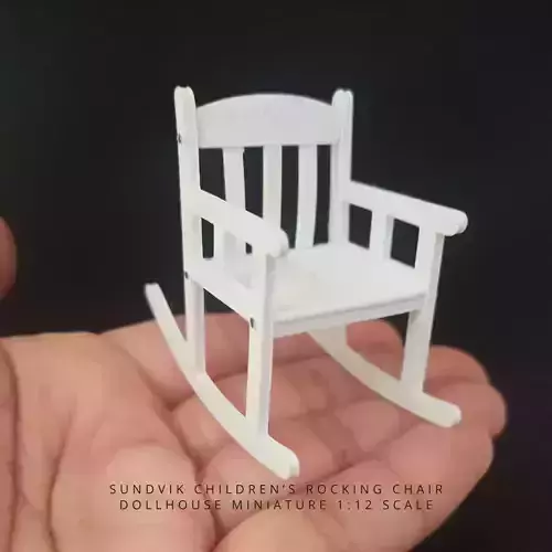 MINIATURE IKEA INSPIRED SUNDVIK CHILDREN ROCKING CHAIR 