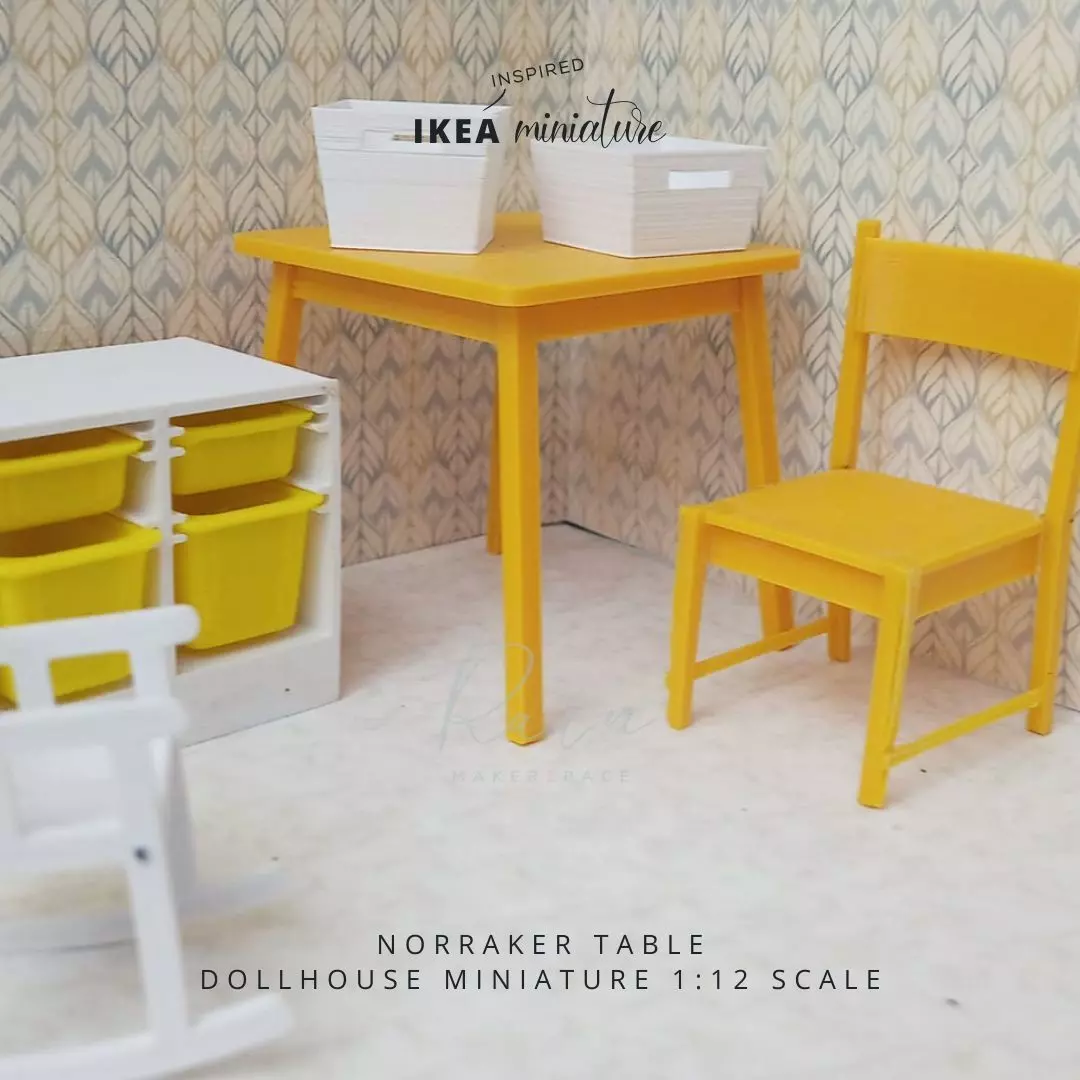 MINIATURE IKEA INSPIRED NORRAKER TABLE 3D print model