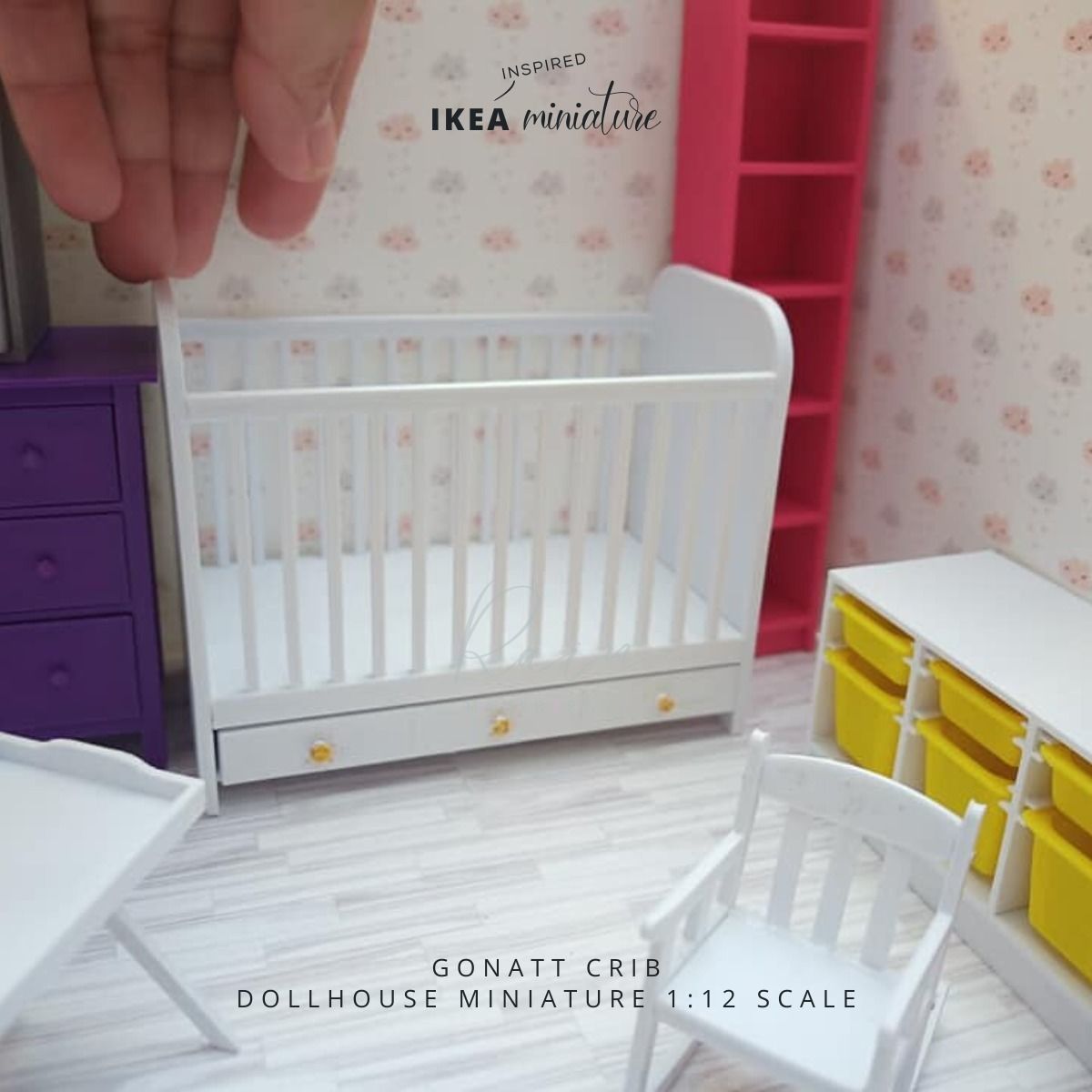 MINIATURE IKEA INSPIRED GONATT CRIB FURNITURE 3D print model_5