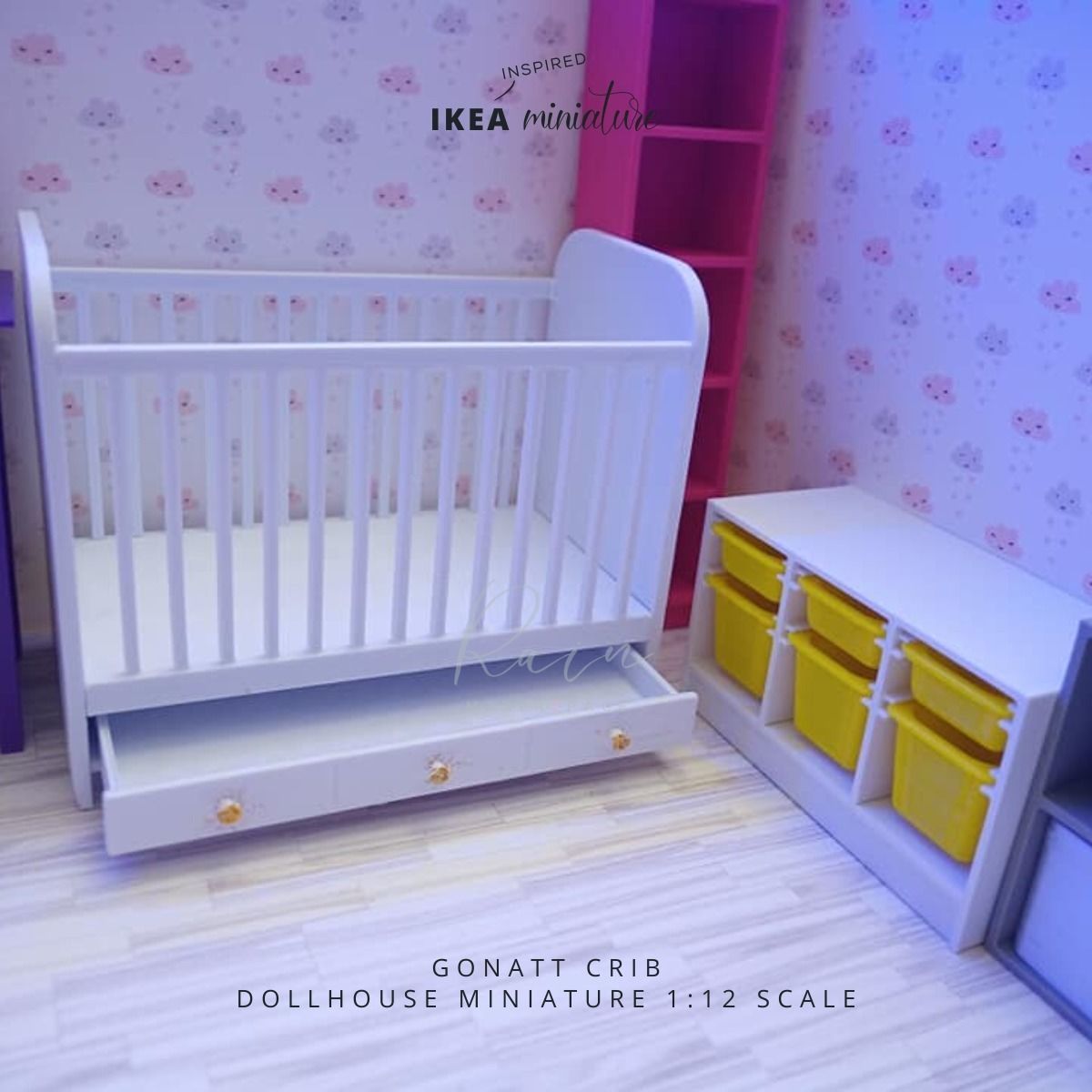 MINIATURE IKEA INSPIRED GONATT CRIB FURNITURE 3D print model_4