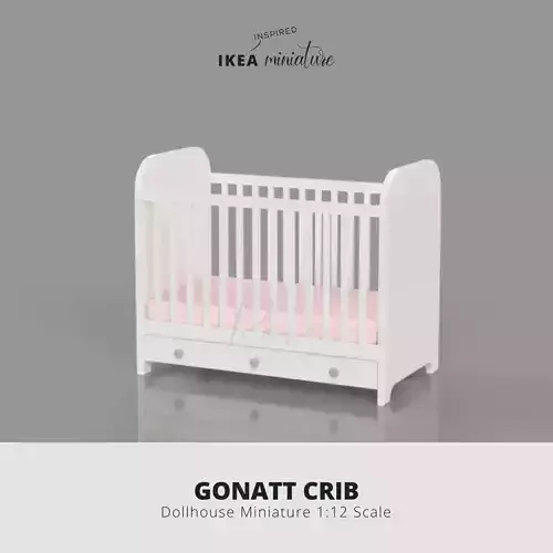 MINIATURE IKEA INSPIRED GONATT CRIB FURNITURE 3D print model