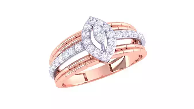 Women Wedding Engagement Ring 3dm STL OBJ FBX Renders Details