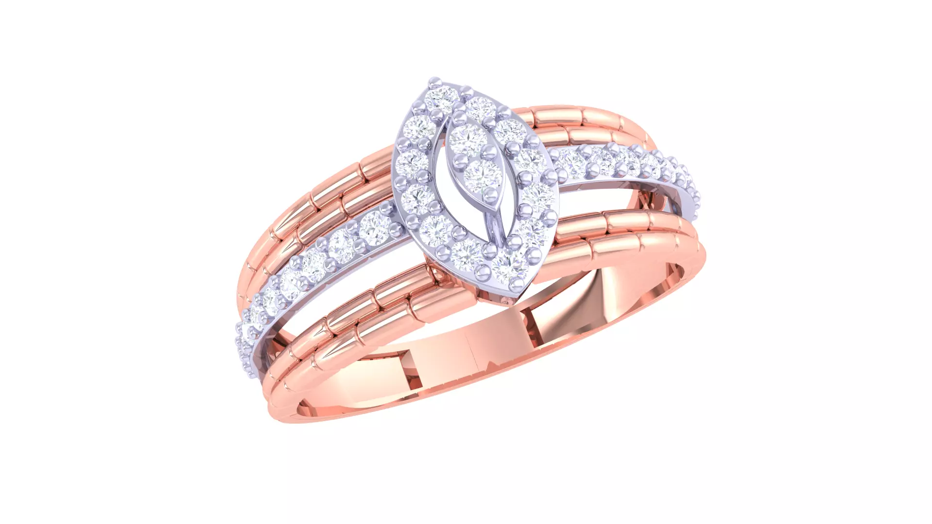 Women Wedding Engagement Ring 3dm STL OBJ FBX Renders Details 3D print model