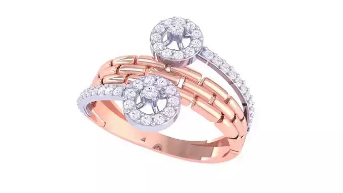 Women Wedding Engagement Ring 3dm STL OBJ FBX Renders Details