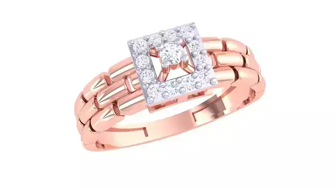 Women Wedding Engagement Ring 3dm STL OBJ FBX Renders Details