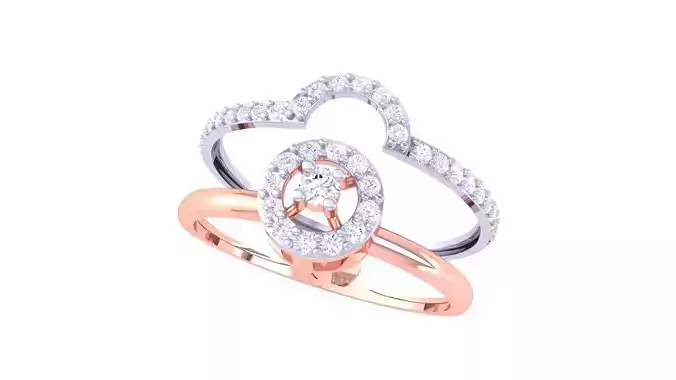 Women Wedding Engagement Ring 3dm STL OBJ FBX Renders Details