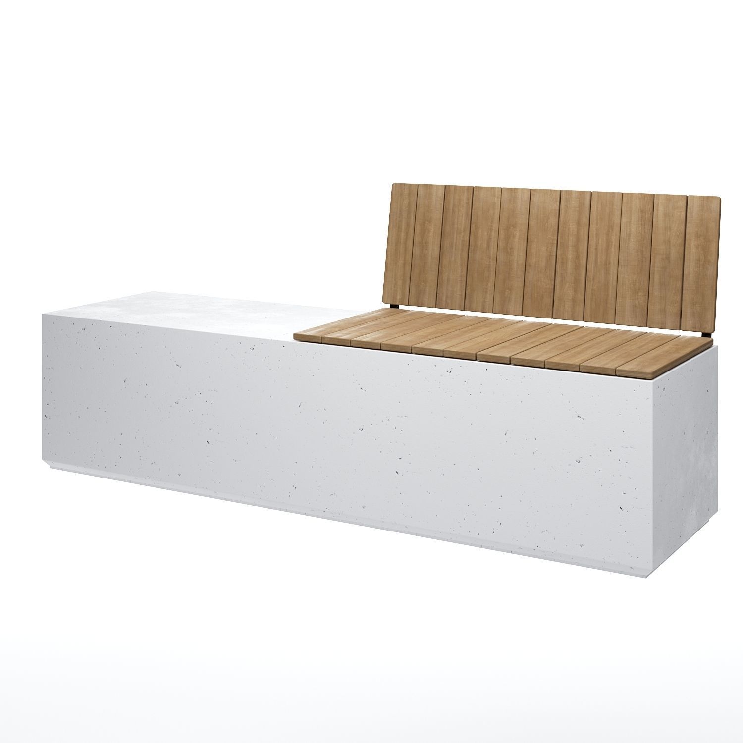 Concrete benches 3D model_3