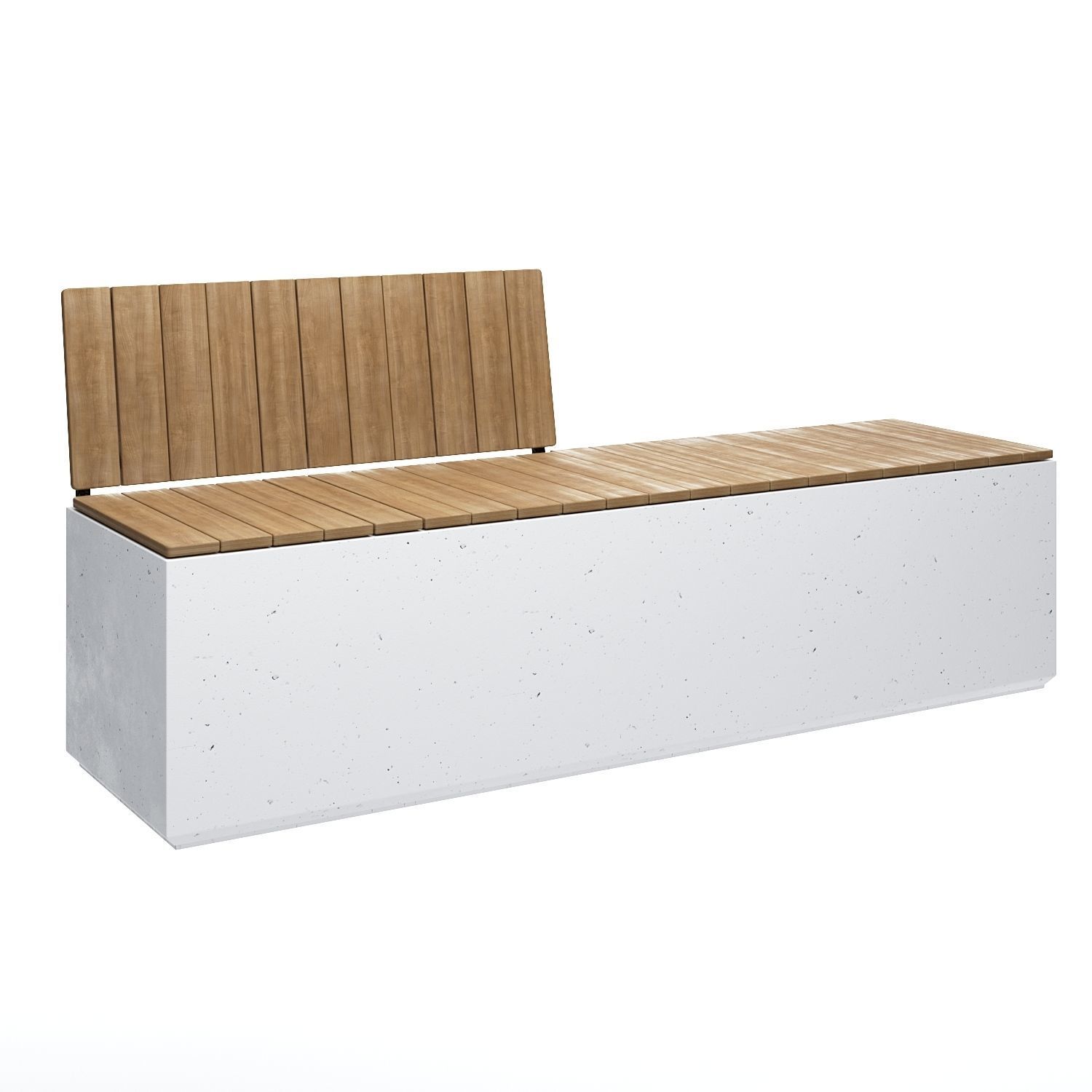 Concrete benches 3D model_1