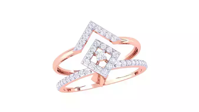 Women Wedding Engagement Ring 3dm STL OBJ FBX Renders Details