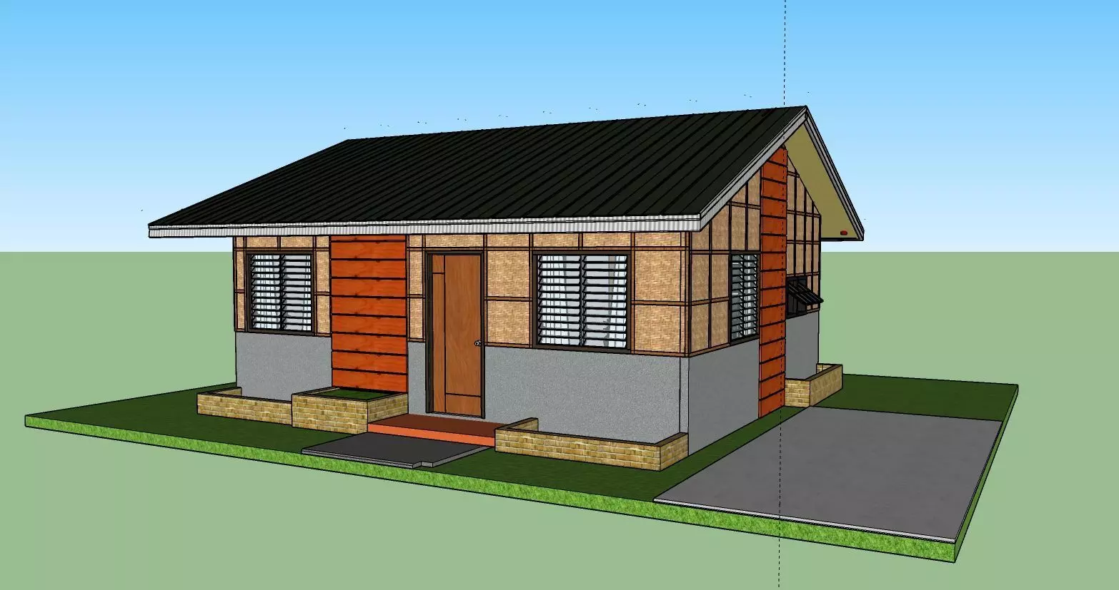 HALF AMAKAN HOUSE 2 BEDROOM HOUSE 3D model