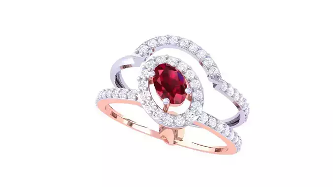 Women Wedding Engagement Ring 3dm STL OBJ FBX Renders Details