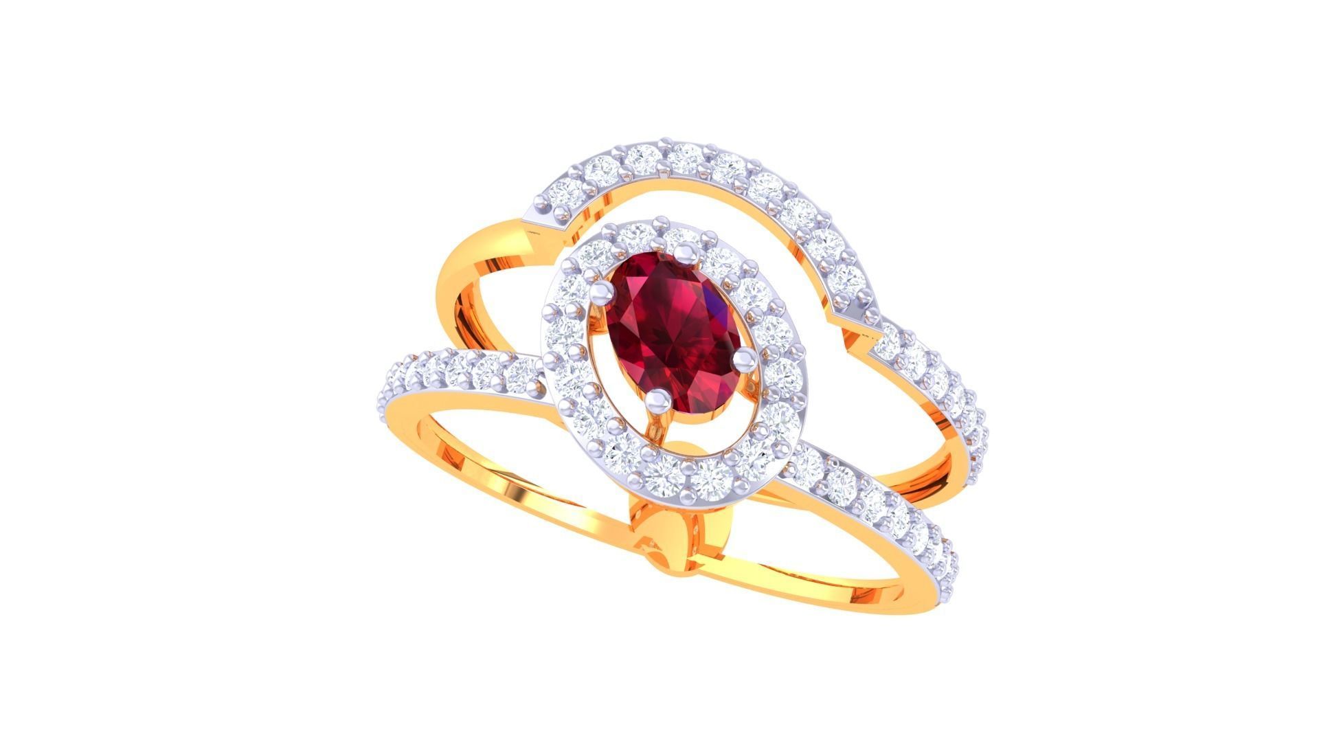 Women Wedding Engagement Ring 3dm STL OBJ FBX Renders Details 3D print model_2