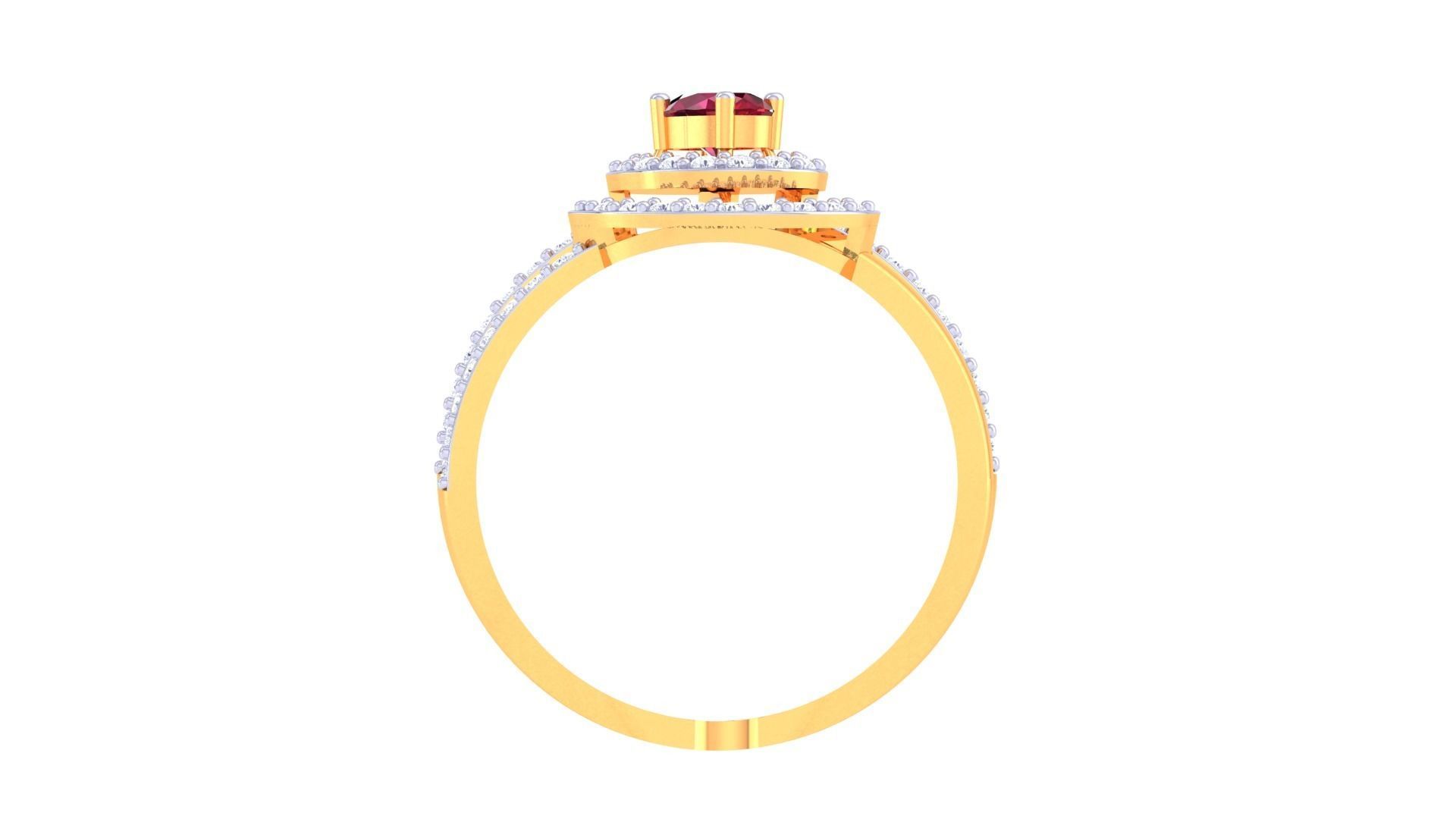 Women Wedding Engagement Ring 3dm STL OBJ FBX Renders Details 3D print model_4