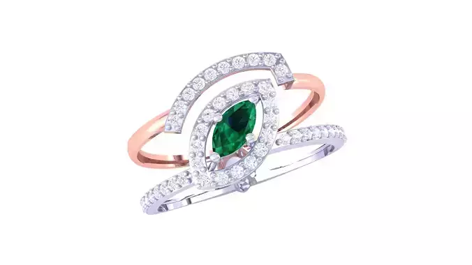 Women Wedding Engagement Ring 3dm STL OBJ FBX Renders Details