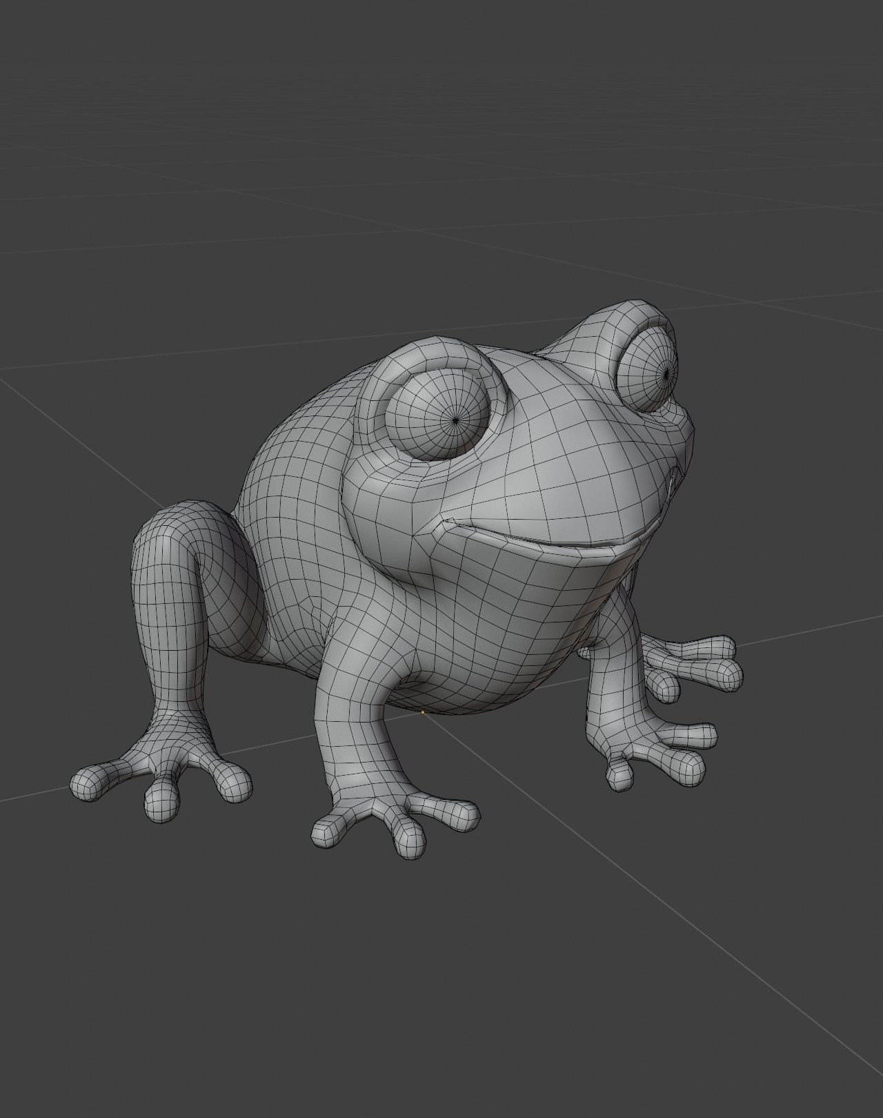 Cartoon Red-legged Frog Facial Expressions and 12 Animations Low-poly 3D model_20
