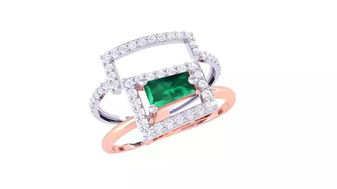 Women Wedding Engagement Ring 3dm STL OBJ FBX Renders Details