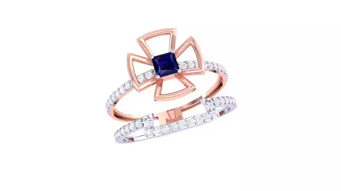 Women Wedding Engagement Ring 3dm STL OBJ FBX Renders Details