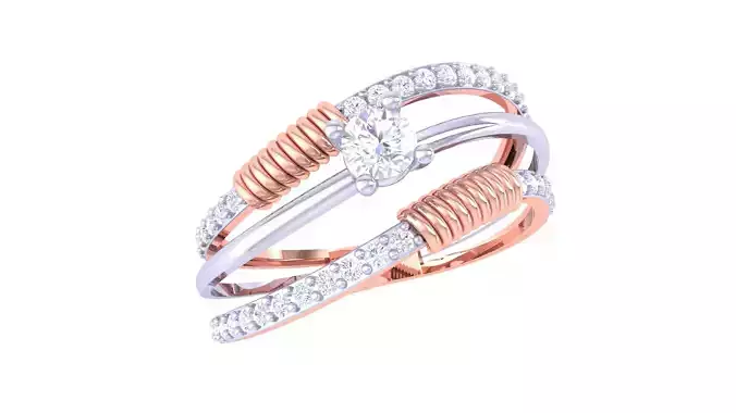 Women Wedding Engagement Ring 3dm STL OBJ FBX Renders Details