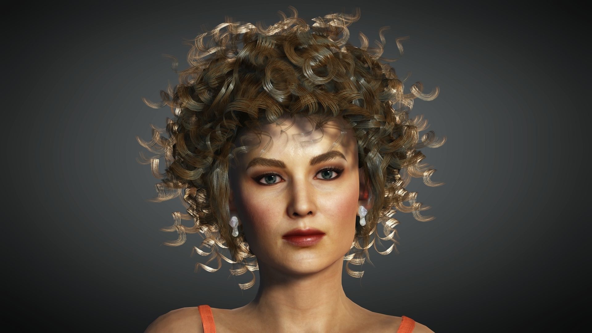 Jennifer Lawrence Rigged - 2500 Free animations tutorial Low-poly 3D model_8