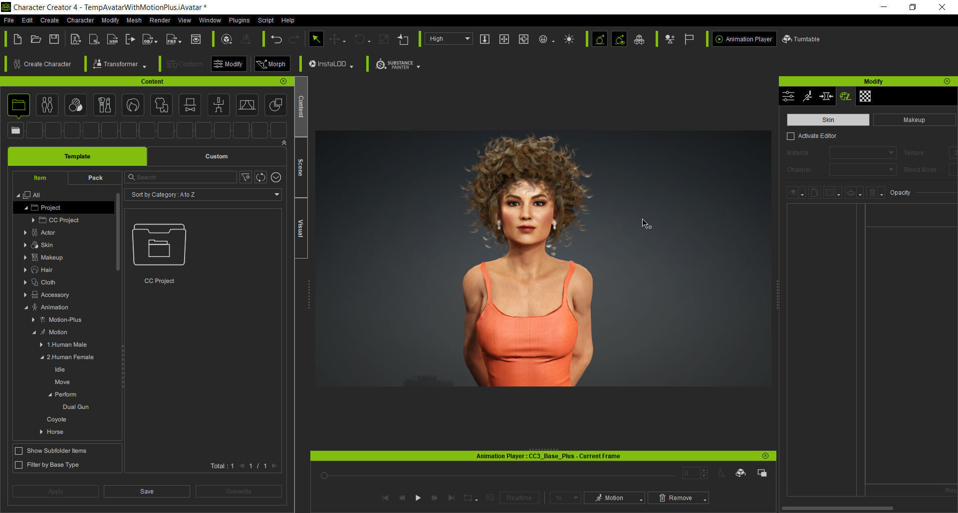Jennifer Lawrence Rigged - 2500 Free animations tutorial Low-poly 3D model_16