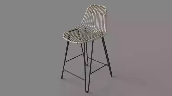 Gray Flynn Hairpin Counter Stool