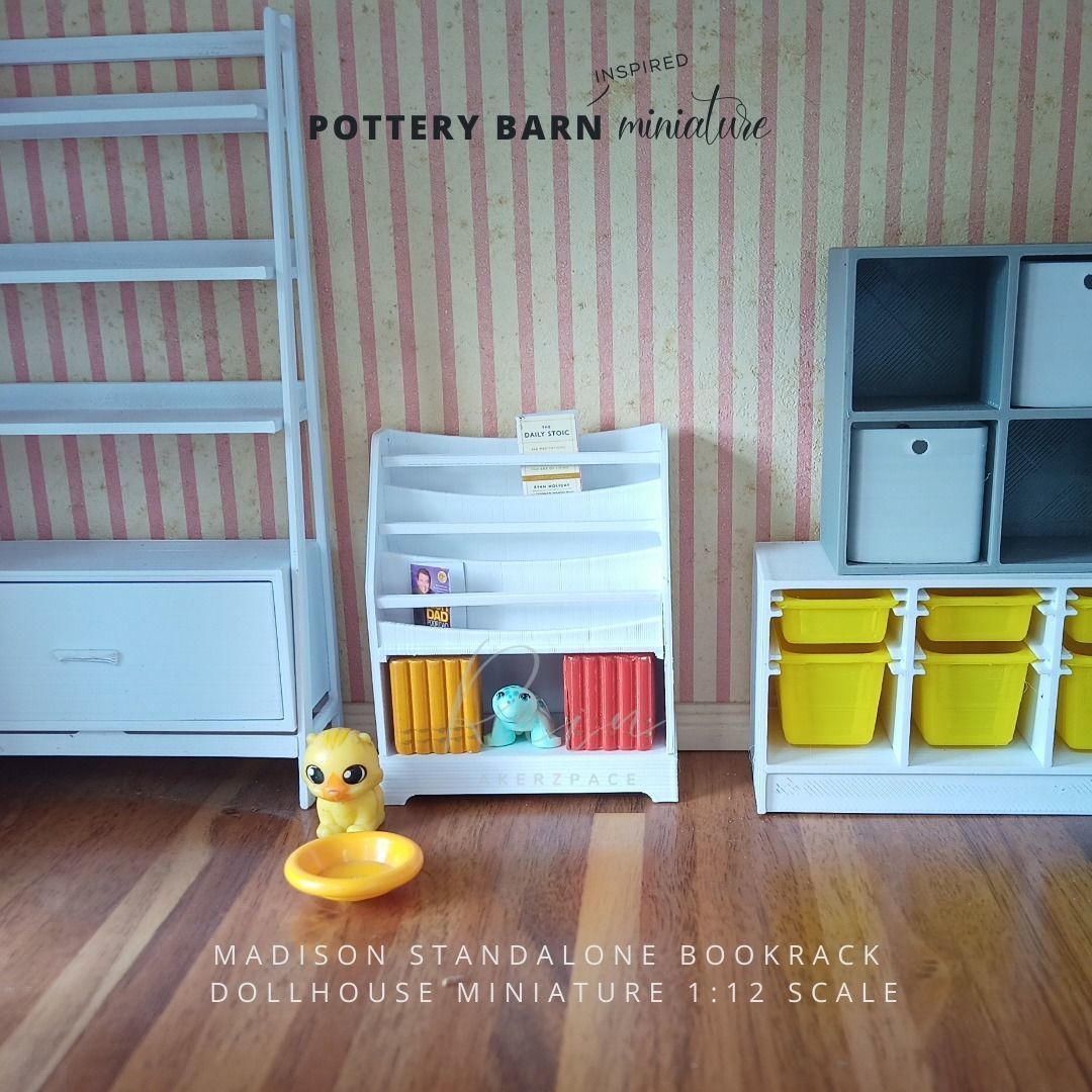 MINIATURE BOOKRACK MADISON STANDALONE BOOKRACK 3D print model_2