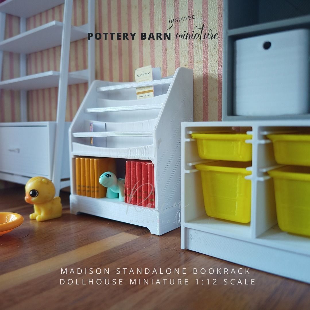 MINIATURE BOOKRACK MADISON STANDALONE BOOKRACK 3D print model_1