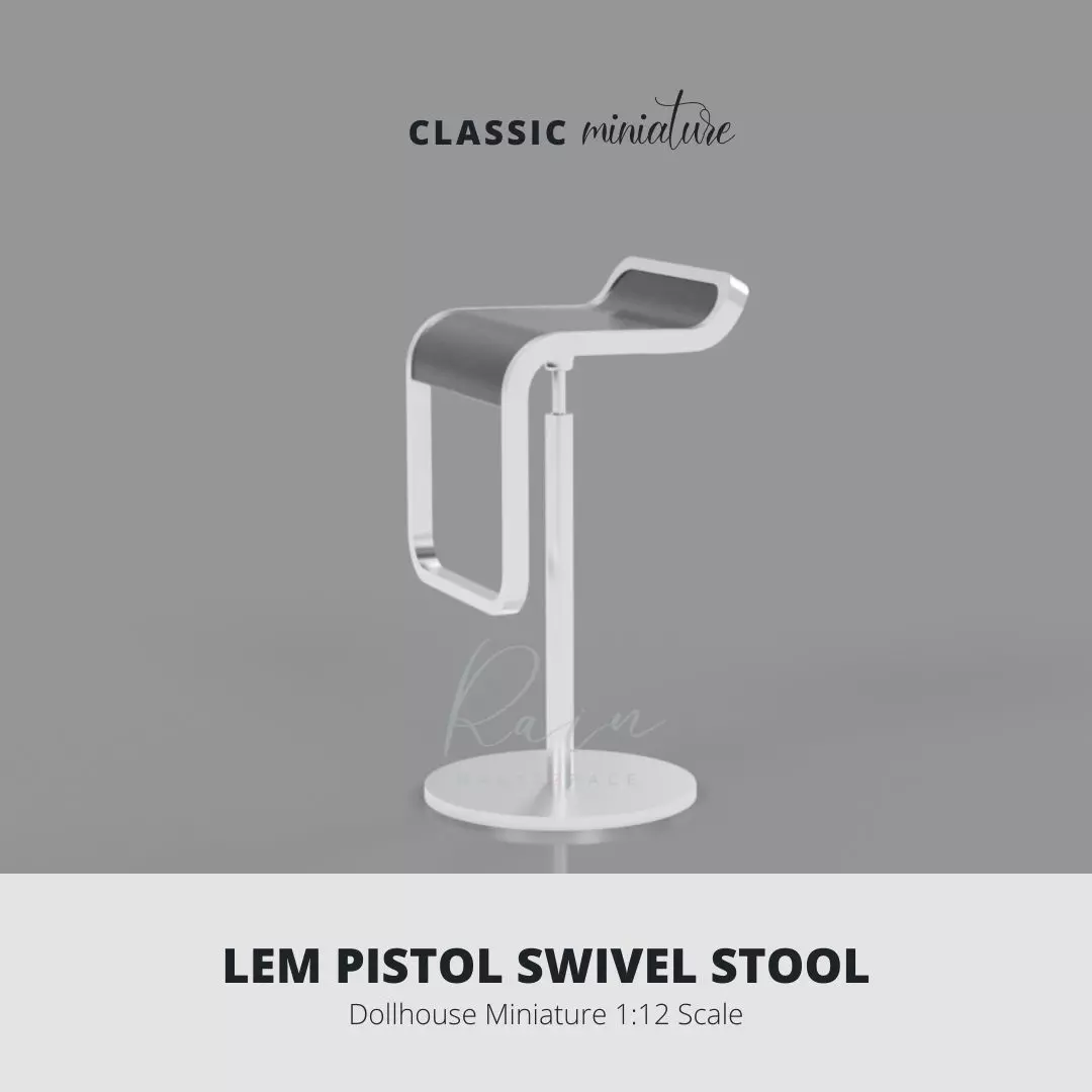 MINIATURE LEM PISTON STOOL LEM BAR STOOL CHAIR 3D print model_0