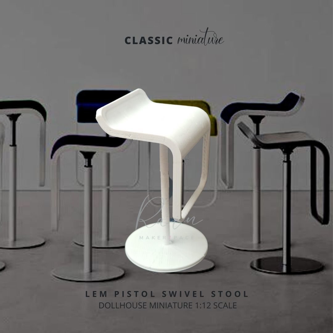MINIATURE LEM PISTON STOOL LEM BAR STOOL CHAIR 3D print model_2