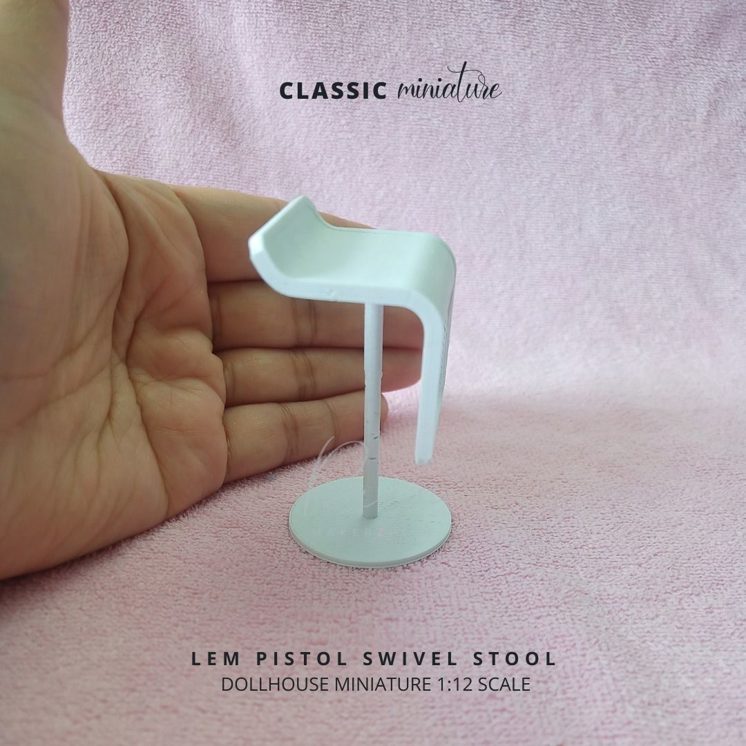 MINIATURE LEM PISTON STOOL LEM BAR STOOL CHAIR 3D print model_4